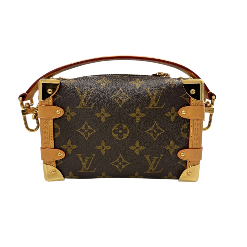 LOUIS VUITTON 路易威登 M46815 Side Trunk PM 軟箱包 老花 棕色 金釦-2