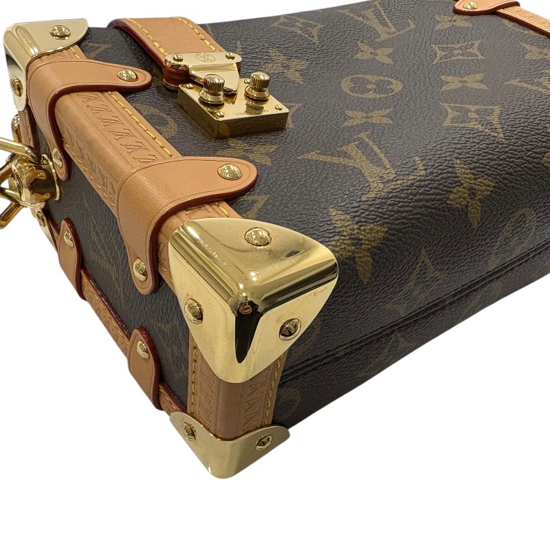 LOUIS VUITTON 路易威登 M46815 Side Trunk PM 軟箱包 老花 棕色 金釦-6