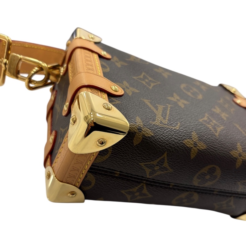 LOUIS VUITTON 路易威登 M46815 Side Trunk PM 軟箱包 老花 棕色 金釦-8