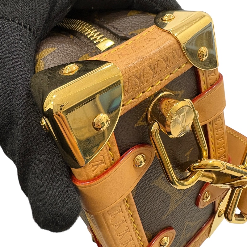 LOUIS VUITTON 路易威登 M46815 Side Trunk PM 軟箱包 老花 棕色 金釦-13