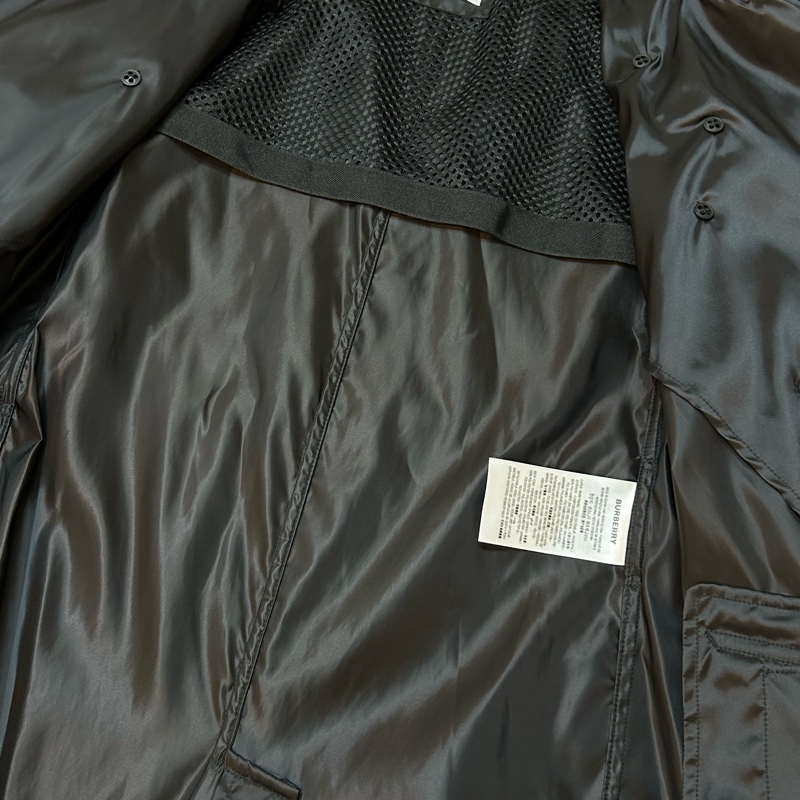 BURBERRY英國黑色輕盈風衣UK4-12