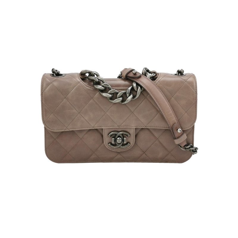 Chanel CF Bombey 孟買系列 小號 牛皮 純色 菱格 絎縫 單肩包-0