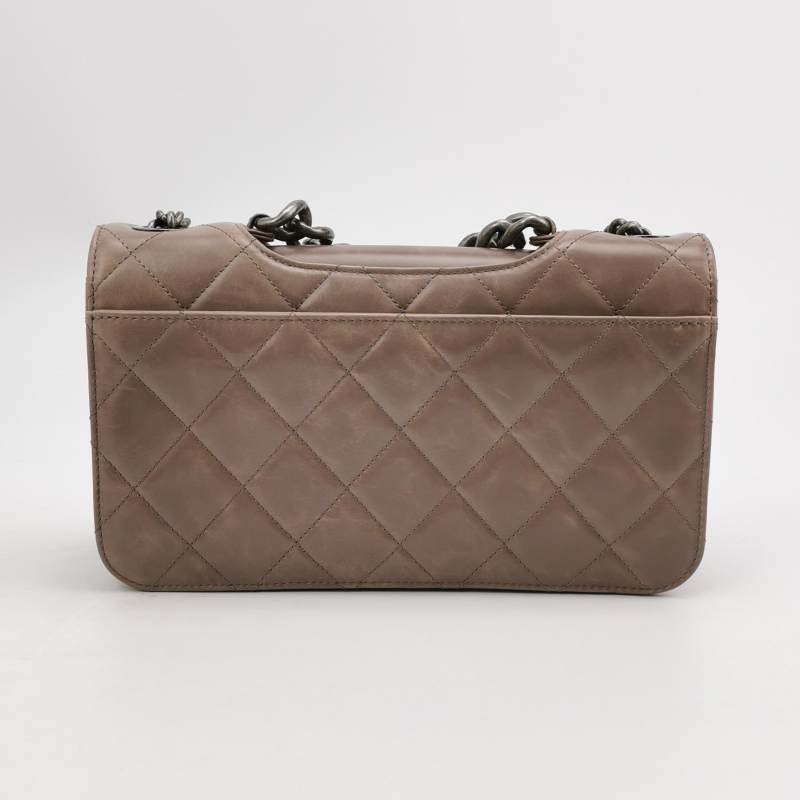 Chanel CF Bombey 孟買系列 小號 牛皮 純色 菱格 絎縫 單肩包-4