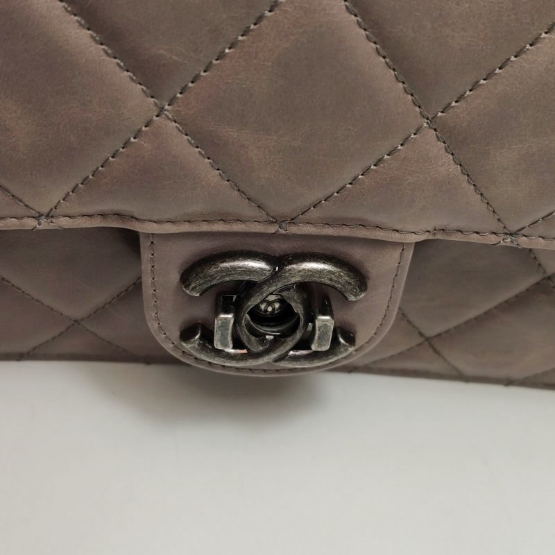 Chanel CF Bombey 孟買系列 小號 牛皮 純色 菱格 絎縫 單肩包-12