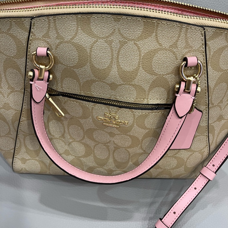 全新coach側背水餃包， F79998-6