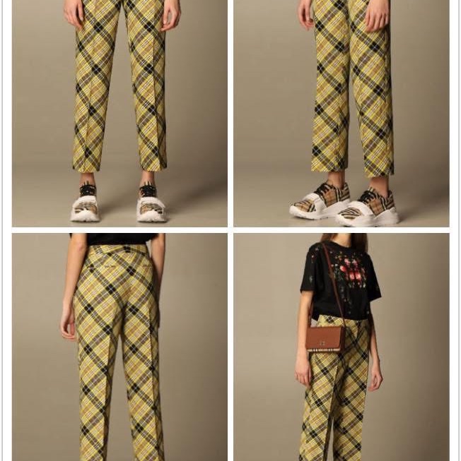 BURBERRY英國格紋羊毛褲UK6-0