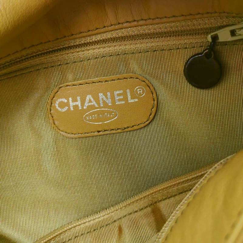 Chanel 羊皮 純色 雙C Logo 翻蓋 中古 單肩包-7
