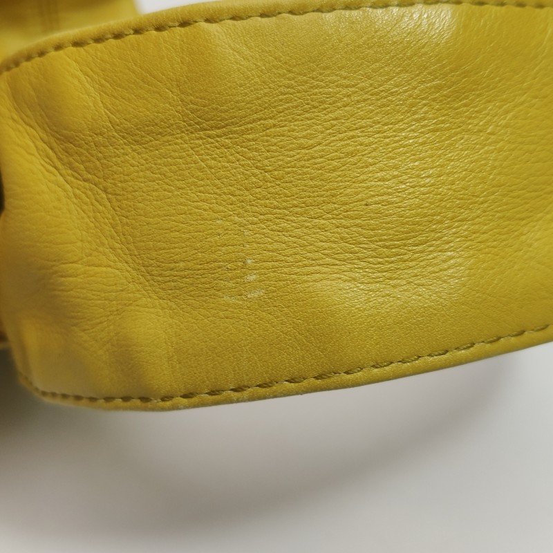 Chanel 羊皮 純色 雙C Logo 翻蓋 中古 單肩包-10