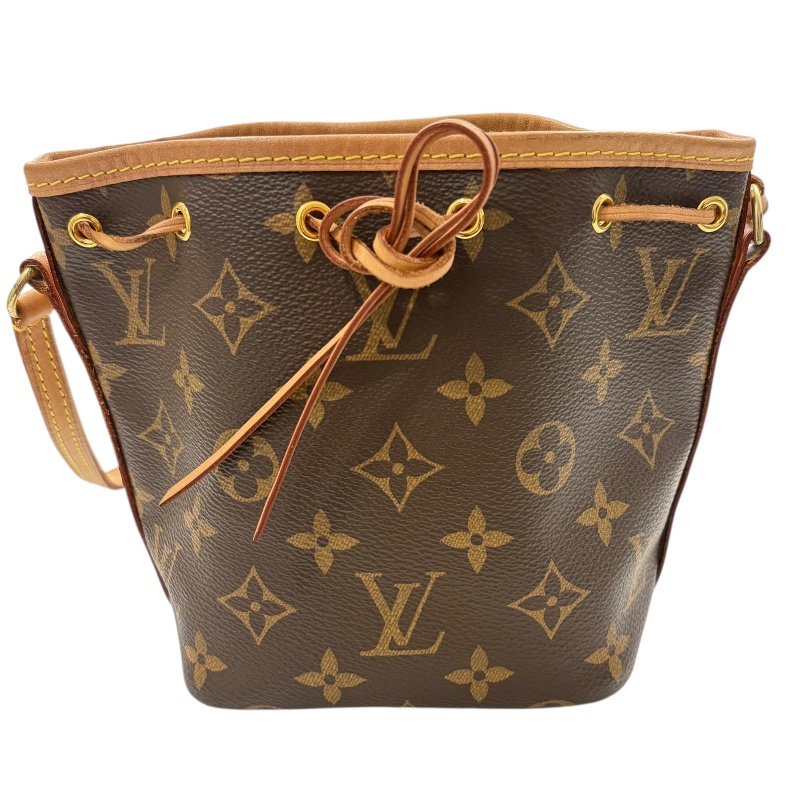 LOUIS VUITTON 路易威登 M41346 Nano Noé 迷你水桶包 PVC 老花 棕色 金釦-1