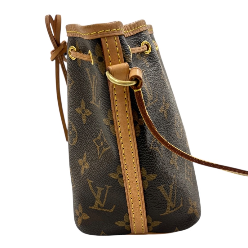 LOUIS VUITTON 路易威登 M41346 Nano Noé 迷你水桶包 PVC 老花 棕色 金釦-4