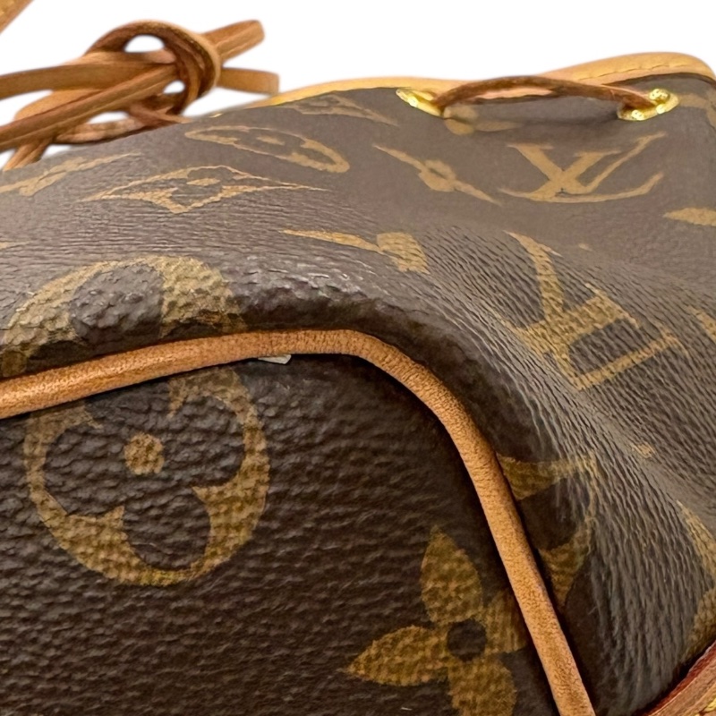 LOUIS VUITTON 路易威登 M41346 Nano Noé 迷你水桶包 PVC 老花 棕色 金釦-7