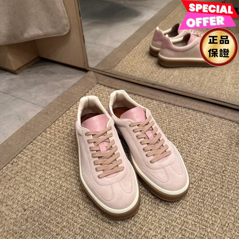🎉新品好折扣✨Loro Piana 女款Tennis Walk 運動鞋 夏日粉紅 EU36/36.5/37/37.5/38/38.5/39/39.5/40-0