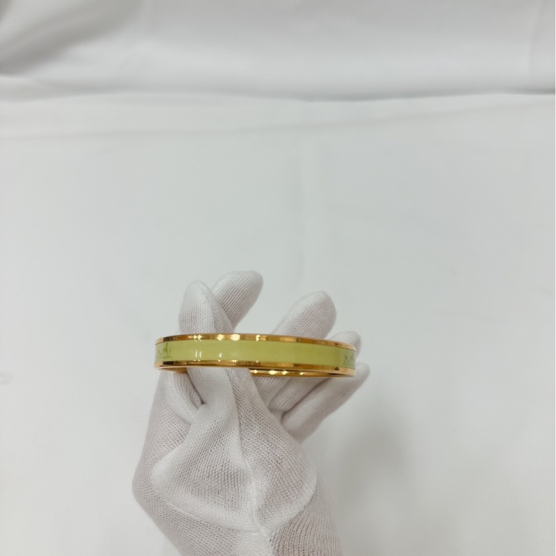 莉亞精品♡ Hermes 蘋果綠琺瑯手環 九新美品-3