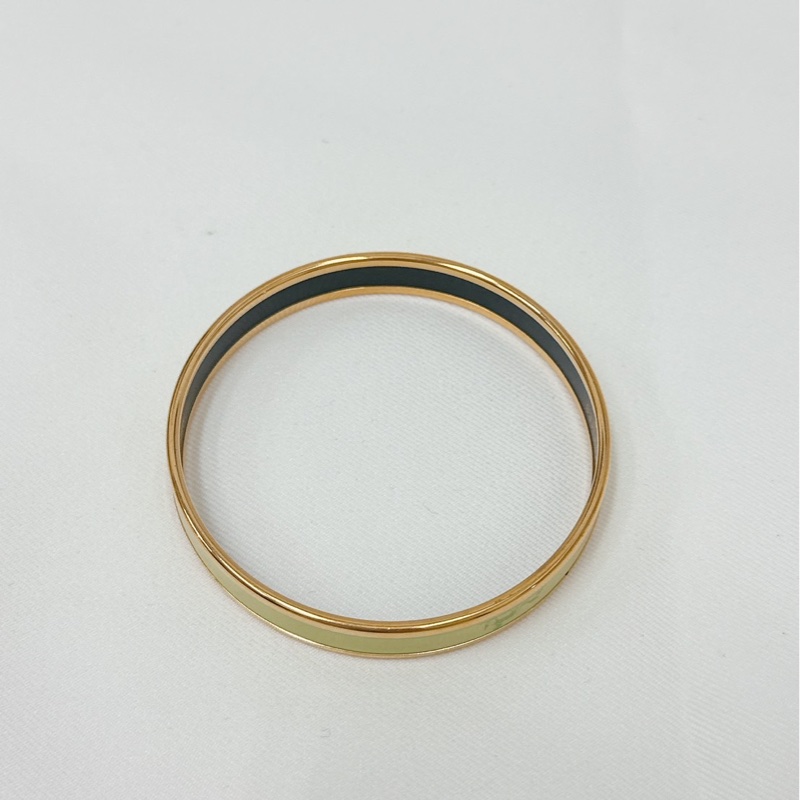 莉亞精品♡ Hermes 蘋果綠琺瑯手環 九新美品-8