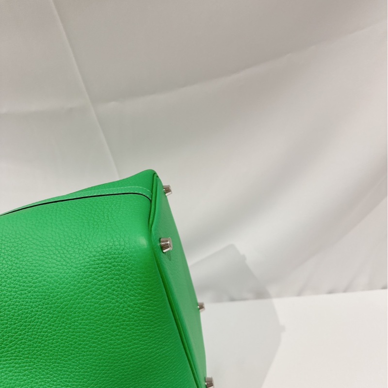 莉亞精品♡ Hermes 菜籃18綠 U刻99新美包-8