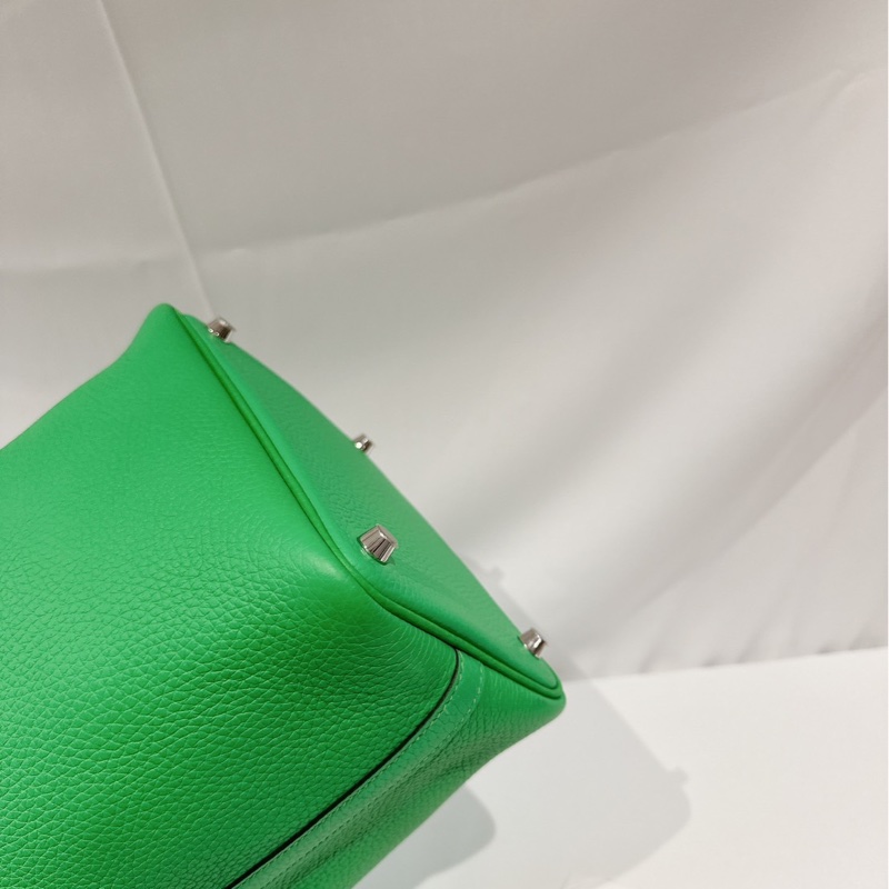 莉亞精品♡ Hermes 菜籃18綠 U刻99新美包-9
