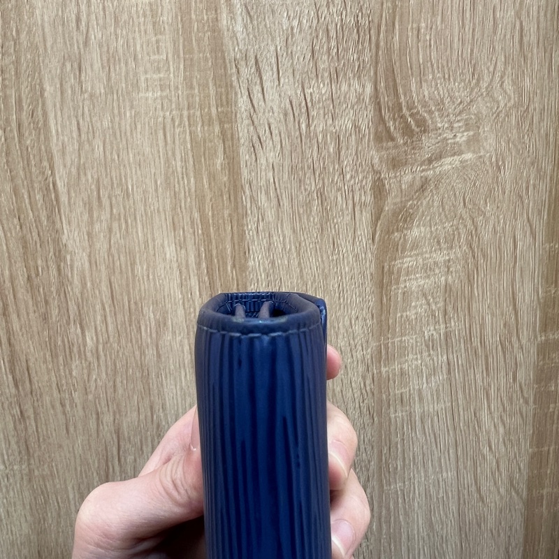 LV 藍Epi牛皮銀釦下蓋6卡長夾M6359G-7