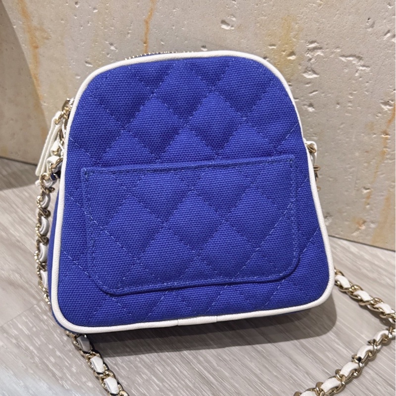 CHANEL 藍色網球拍 mini 包斜背包 新款雷標-5