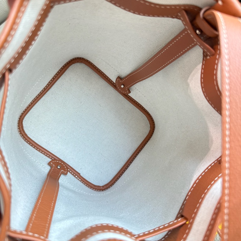 「M.Y精品」 goyard 戈雅 水桶包 PetitFlot 經典棕黑-11