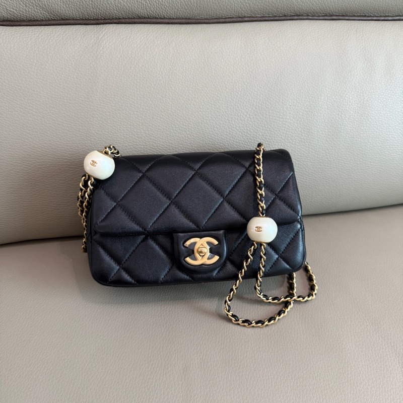 「M.Y精品」 Chanel 小香 鑲嵌珍珠調節釦 湯圓調節釦 cf20 coco20 金球大mini-0