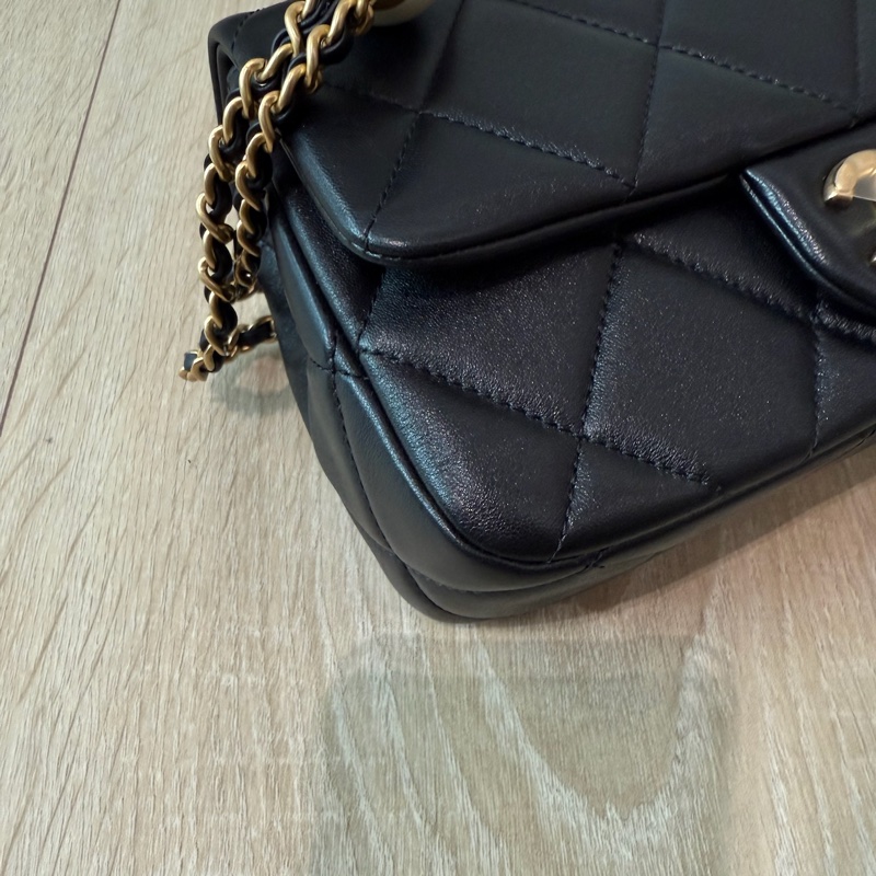 「M.Y精品」 Chanel 小香 鑲嵌珍珠調節釦 湯圓調節釦 cf20 coco20 金球大mini-6