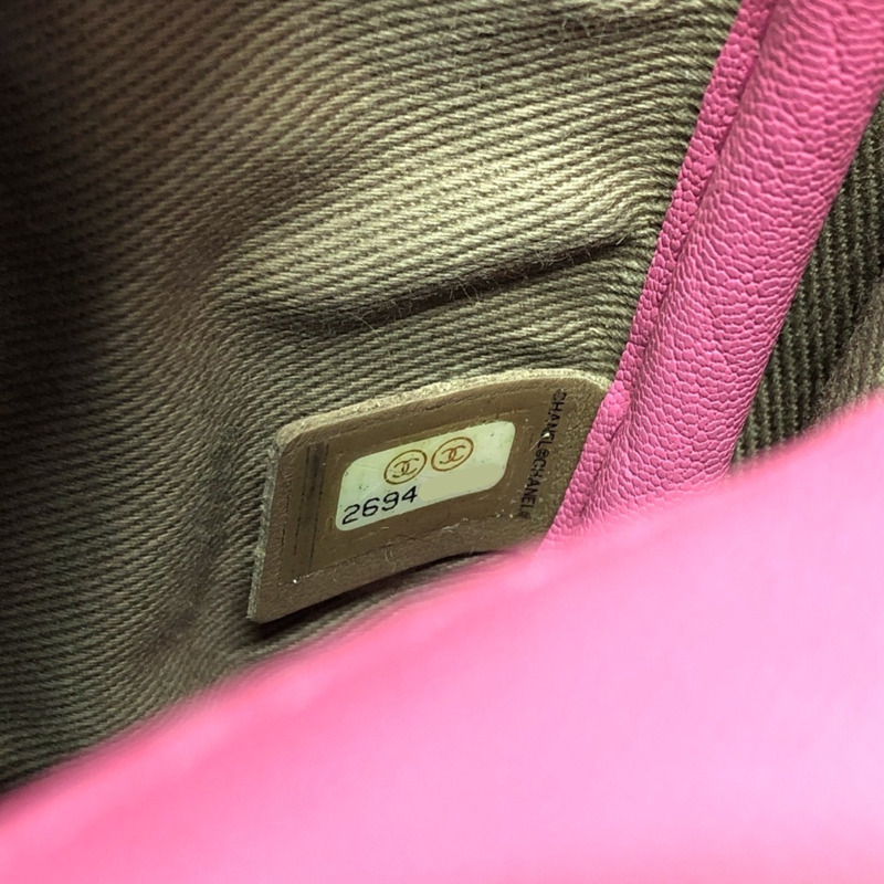 CHANEL AS0138 CC Coco Mark Edge 鏈條包，單肩小牛皮，女款，粉紅色-11