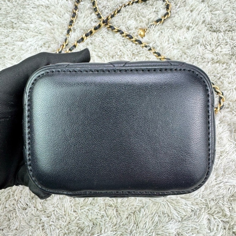 香奈兒 CHANEL 金球小盒子黑色-7