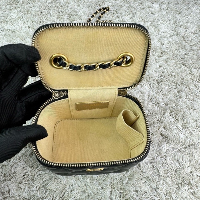 香奈兒 CHANEL 金球小盒子黑色-8