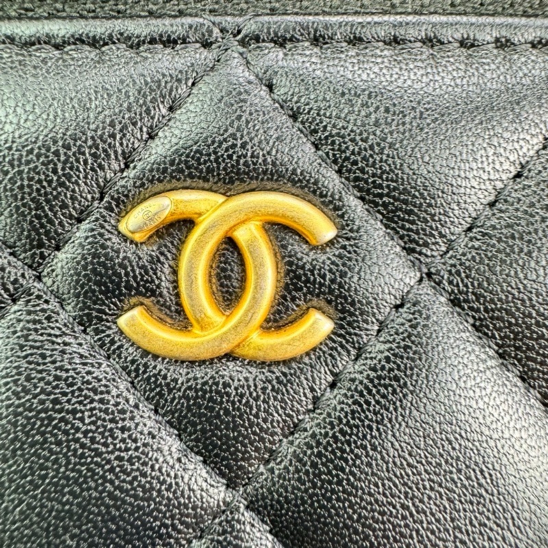 香奈兒 CHANEL 金球小盒子黑色-11