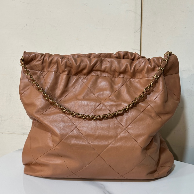 🈶購證 #22萬入手 #全網唯一泰奶色 香奈兒22bag垃圾袋小號 芯片款-7