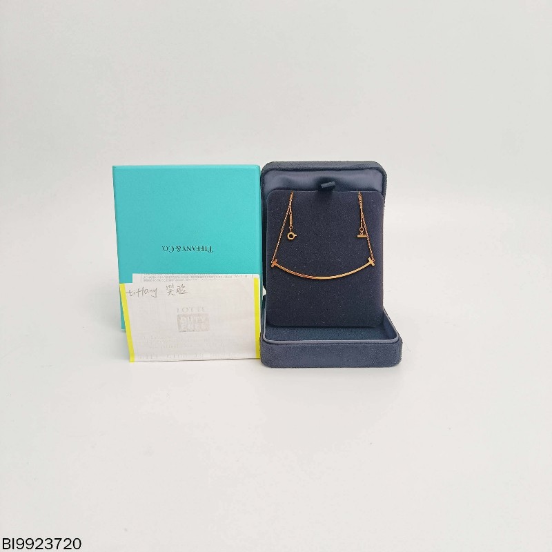 Tiffany & co 大笑臉smile玫瑰金項鏈-0