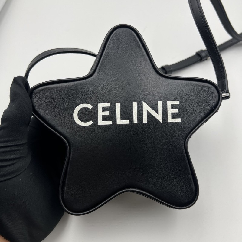 CELINE Etoile 星星包 標誌印花手提包 斜背包光滑牛皮革 小號-6