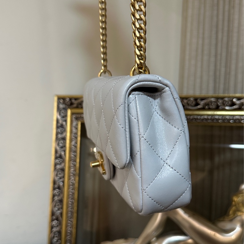 🈶查碼圖證明 #20多萬入手 #近新帶膜 香奈兒25c mini cf愛心調節扣鏈條口蓋包-7