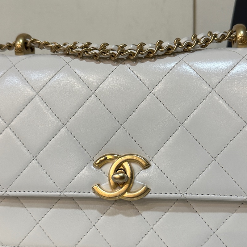 #全網最低 #全新帶膜 香奈兒白金雙金珠鏈條包 多種背法肩帶🉑調-18