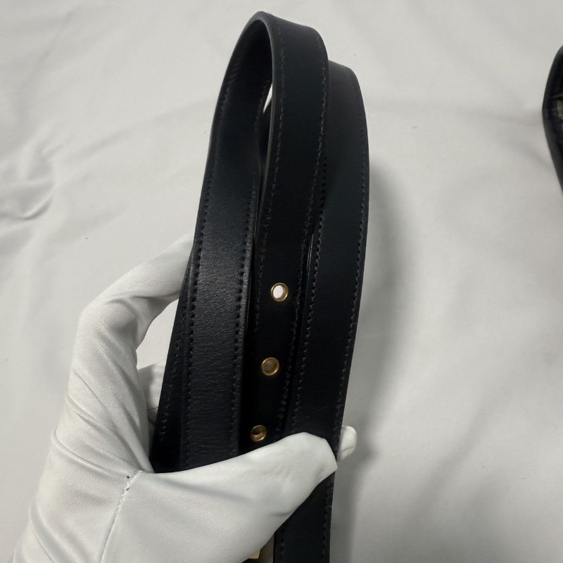 DIOR迪奧 30 Montaigne Oblique老花刺繡蒙田包盒子包藍色 小號 肩背包 斜背包-24