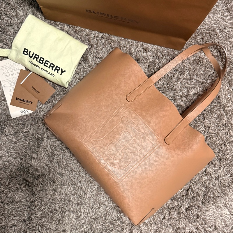 BURBERRY TOTE BAG 牛皮 TB LOGO 肩背包-10