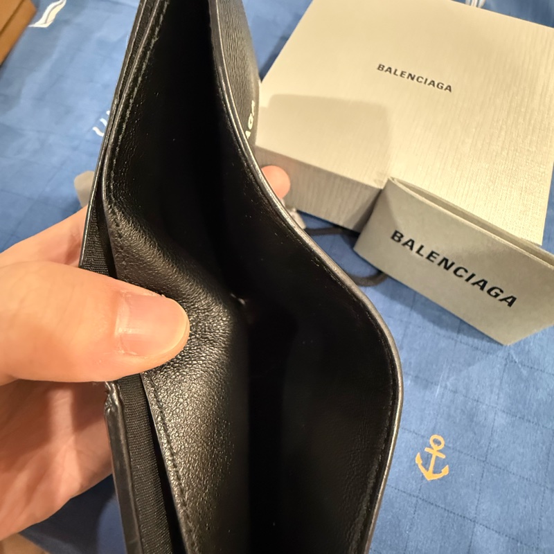 BALENCIAGA 黑色錢包 皮包-9