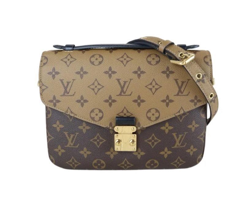 「JL精品代購」 97新 LV Pochette Metis 拼色老花 郵差包-0