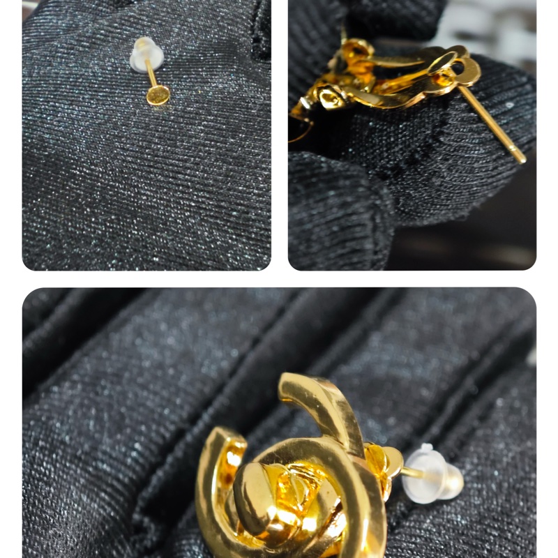 Chanel 香奈兒 葡萄藤耳夾 耳環 項鍊-3