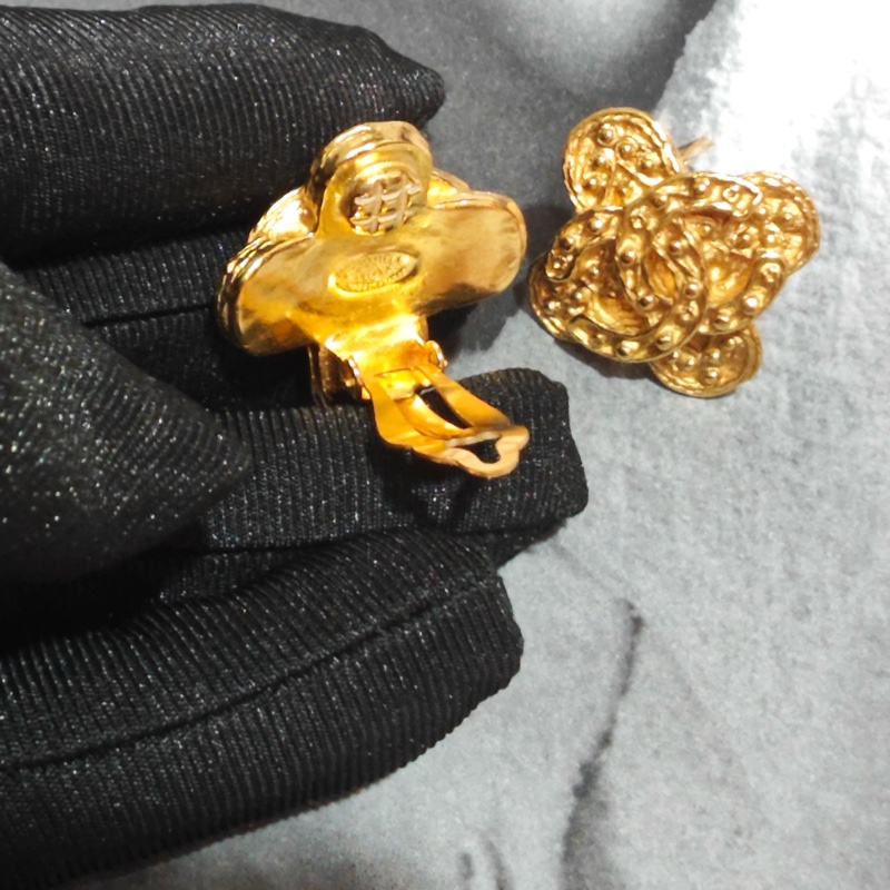 Chanel 香奈兒 葡萄藤耳夾 耳環 項鍊-11