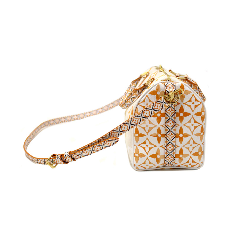 NEW Louis Vuitton Limited Edition Beige/Orange Monogram Giant By The Pool 2.0 Speedy 25 Bandouliere Bag-4