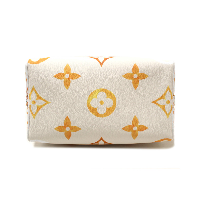 NEW Louis Vuitton Limited Edition Beige/Orange Monogram Giant By The Pool 2.0 Speedy 25 Bandouliere Bag-5