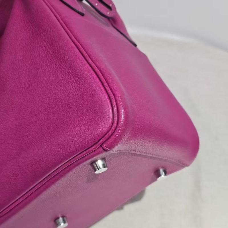 🌈Hermes💗Lindy 26💗L3玫瑰紫色銀扣🌟98新🌟evercolor皮🌟-3