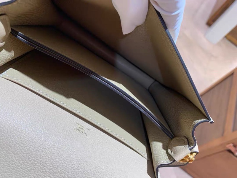 🌈Hermes🧡Mini Roulis 19🧡風衣灰金扣🌟99新🌟Evercolor皮🌟已Hold🌟-3