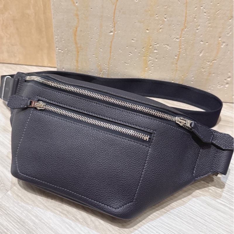 Hermès Cityslide 黑色腰包 B刻-0