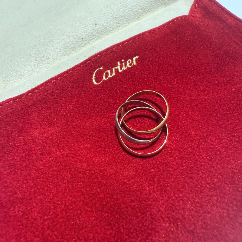 Cartier 三環戒TRINITY戒指，小型款 含盒子-2