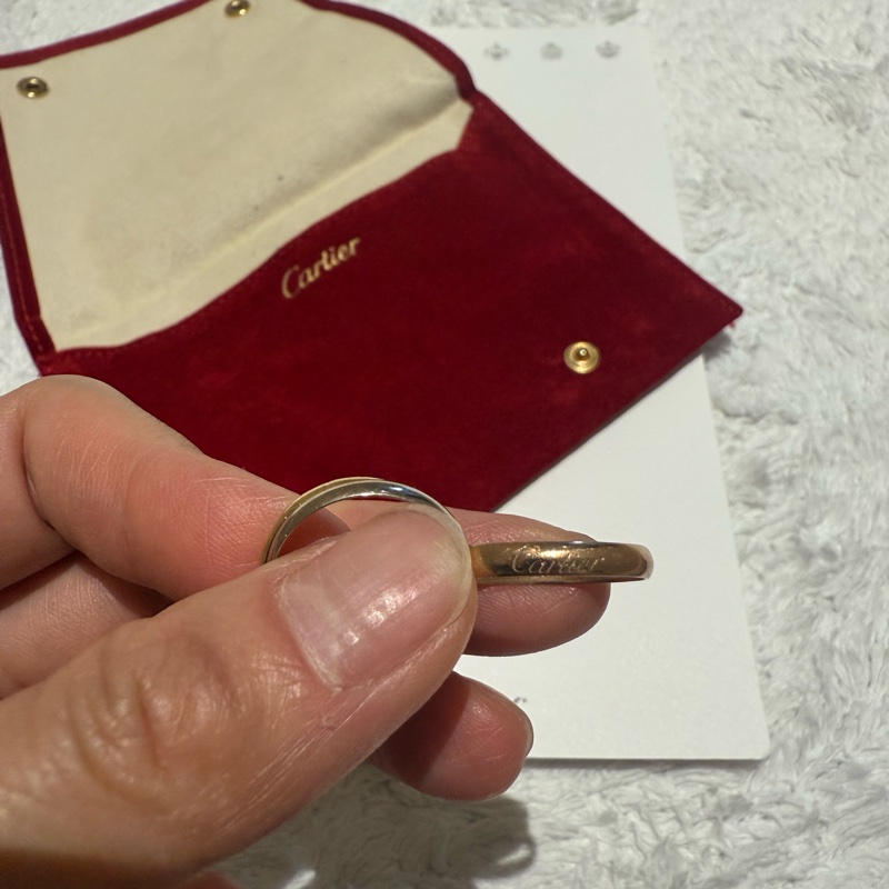 Cartier 三環戒TRINITY戒指，小型款 含盒子-8