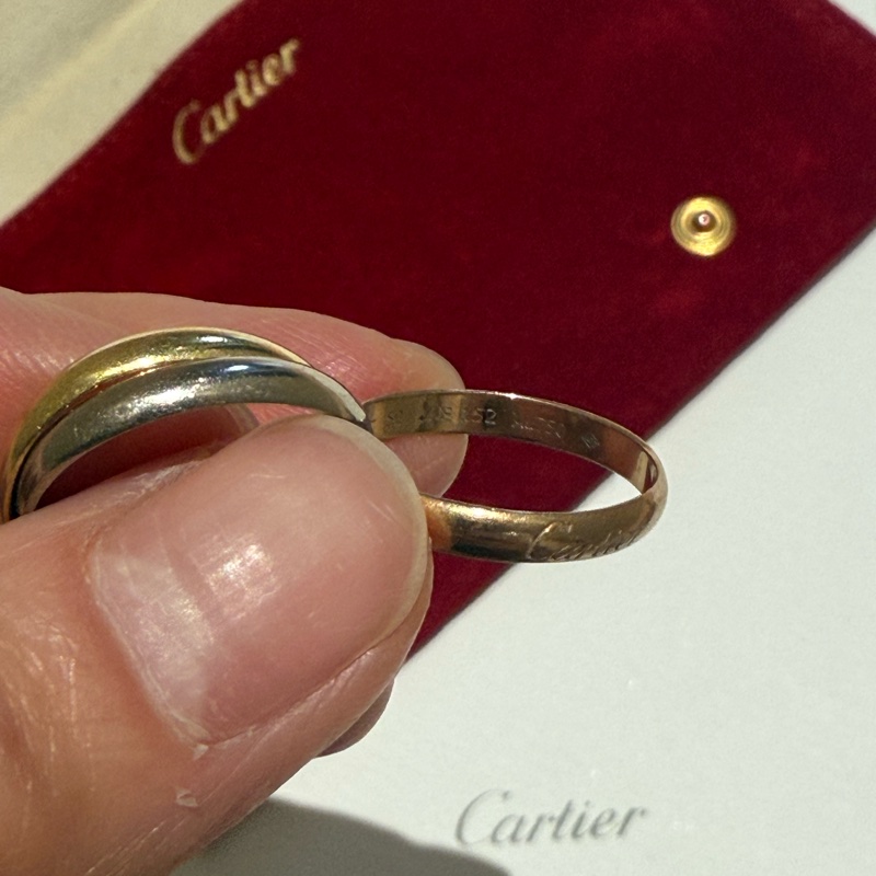 Cartier 三環戒TRINITY戒指，小型款 含盒子-10