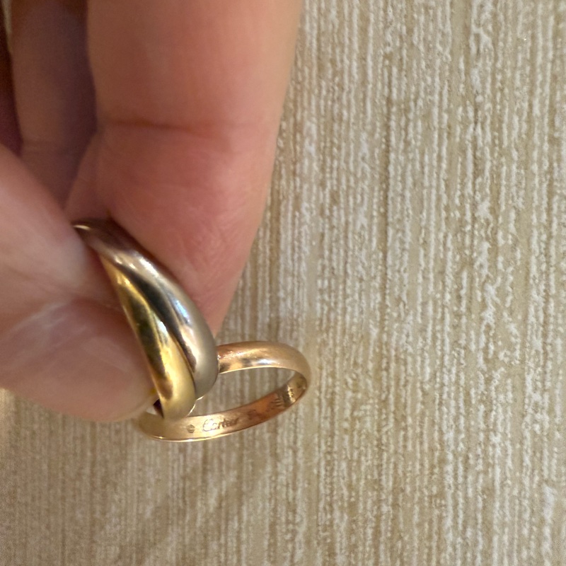 Cartier 三環戒TRINITY戒指，小型款 含盒子-11