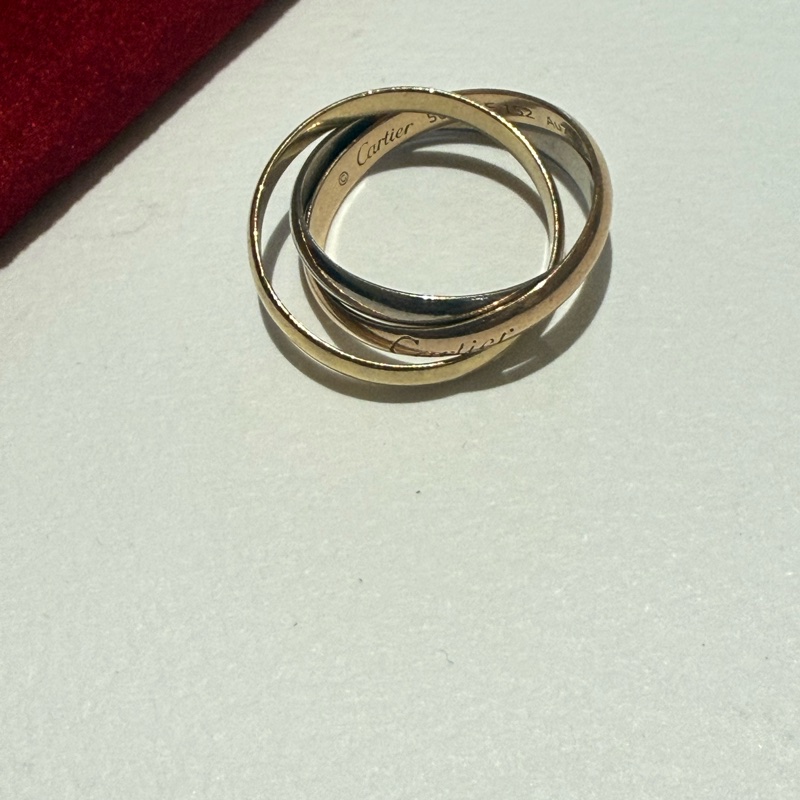 Cartier 三環戒TRINITY戒指，小型款 含盒子-13